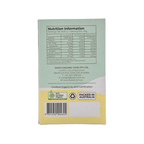 Organic Raw White Chocolate Cashews - 80g