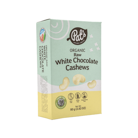 Organic Raw White Chocolate Cashews - 80g