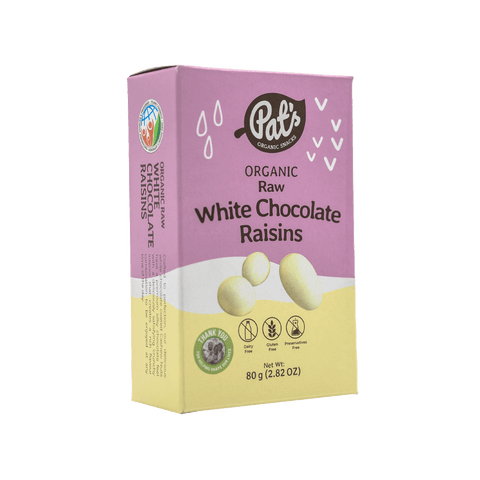 Organic Raw White Chocolate Raisins - 80g