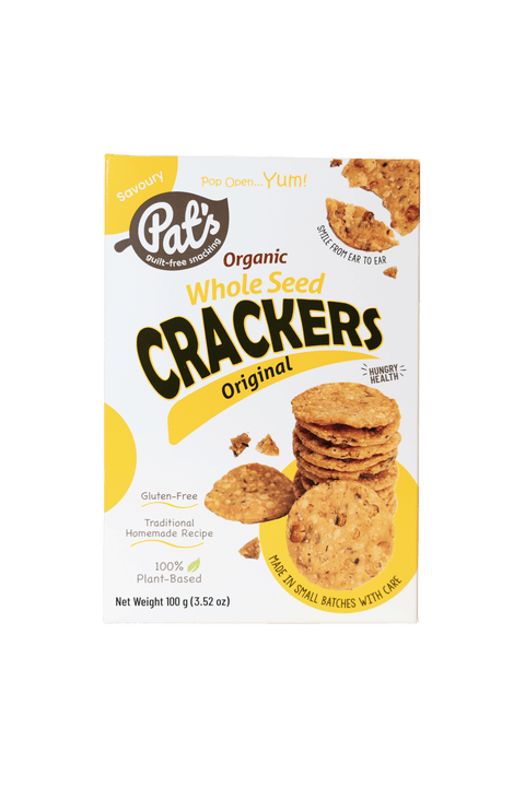Pat's Organic Whole Seed Crackers Original 100g