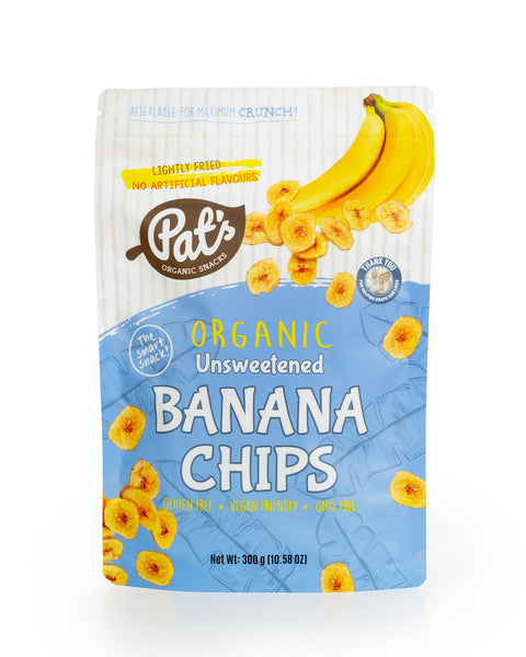Organic Unsweetened Banana Chips - 300g