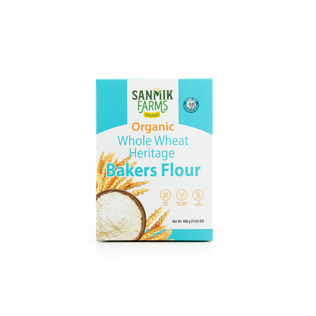 Organic Whole Wheat Heritage Bakers Flour 500g livelife store Australia