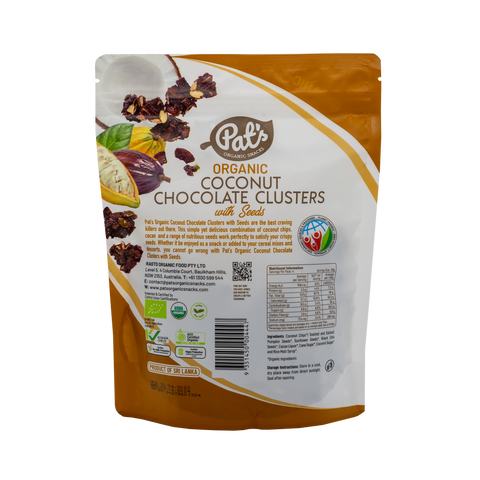 Organic Coconut Chocolate Clusters with Seeds - 140g