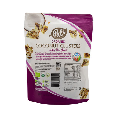Organic Coconut Clusters with Chia Seeds - 140g