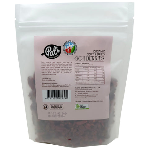 Organic Soft & Dried Goji Berries - 200g