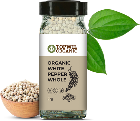Organic White Pepper Whole - 52g