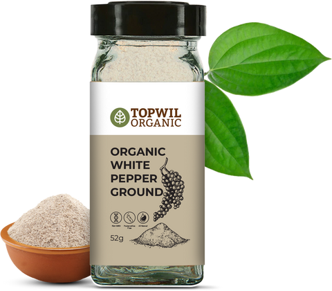 Organic White Pepper Ground - 55g