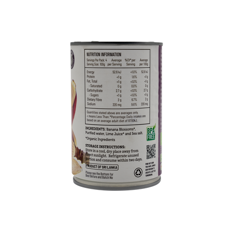 Organic Banana Blossoms in Brine Solution - 400g