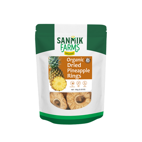 Organic Dried Pineapple Rings - 100g
