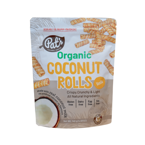 Organic Coconut Rolls - Vanilla - 140g