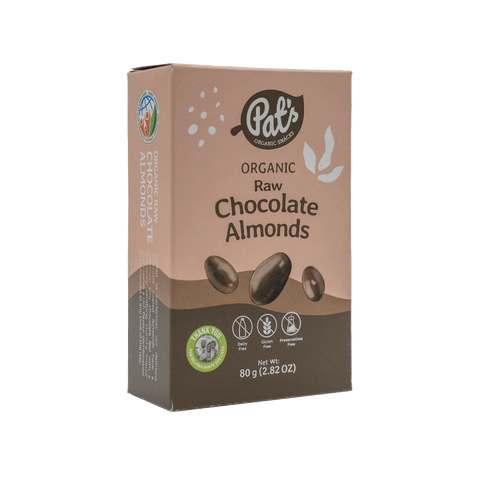 Organic Raw Chocolate Almonds - 80g