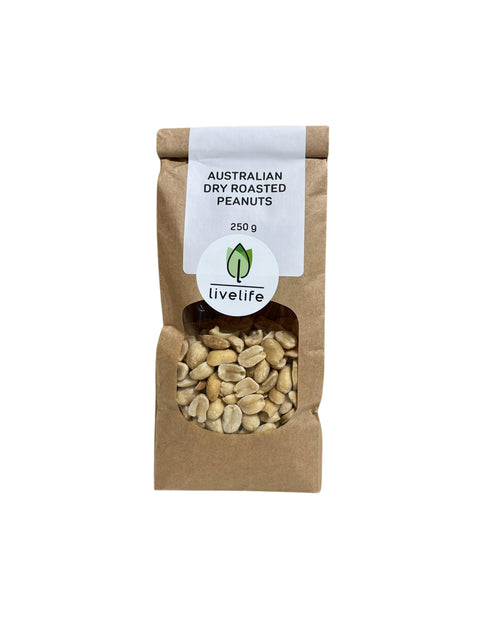 Livelife Australian Dry Roasted Peanuts - 250g