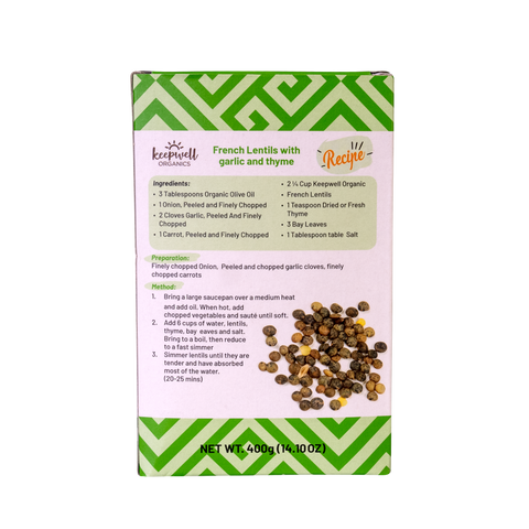 Organic French Green Lentils - 400g