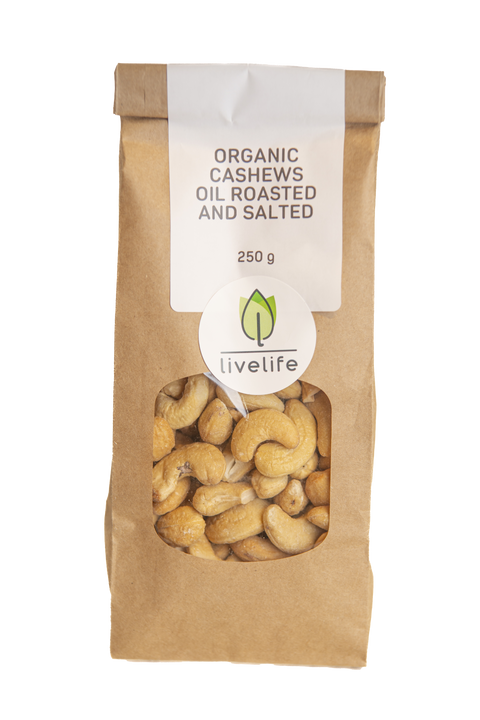 Livelife Organic Oil Roasted and Salted Cashews