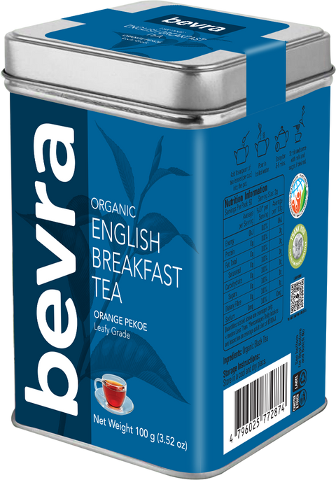 Bevra Organic English Breakfast Loose Leaf Tea 100g – 100% Certified Organic English Breakfast Tea