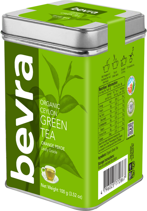 Bevra Organic Green Tea Loose Leaf – 100% Certified Organic Green Tea