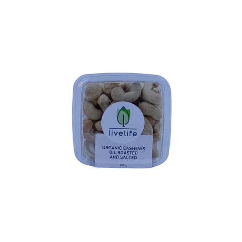 Livelife Organic Cashew Oil Roasted and Salted  - 100g