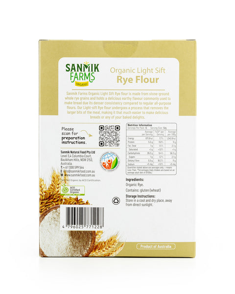 Light Sift Rye Flour Org.-500g