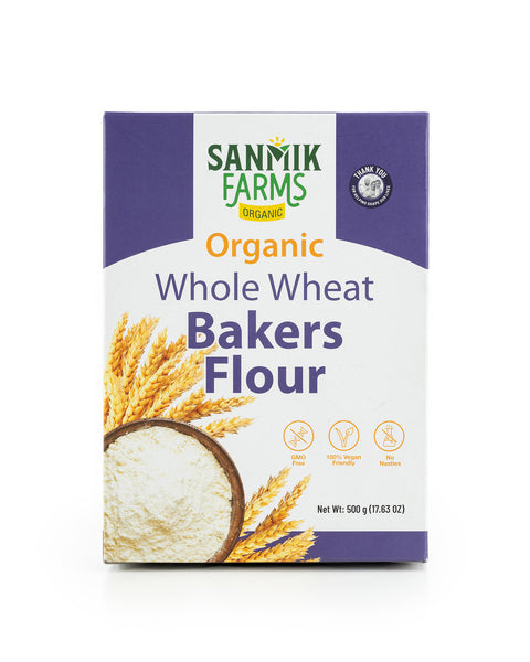 Organic Whole Wheat Bakers Flour - 500g