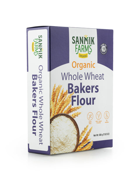 Organic Whole Wheat Bakers Flour - 500g