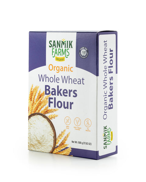 Organic Whole Wheat Bakers Flour - 500g