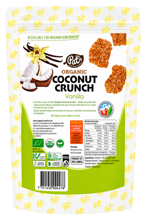 Organic Coconut Crunch – Vanilla 150g