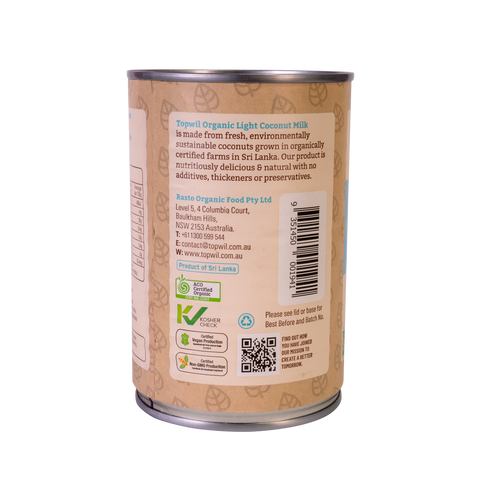 Organic Coconut Milk - Light (10%) - 400 ml