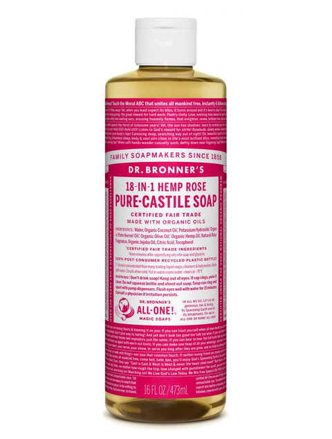 Dr Bronner's - Pure-Castile Liquid Soap - 18 in 1 uses