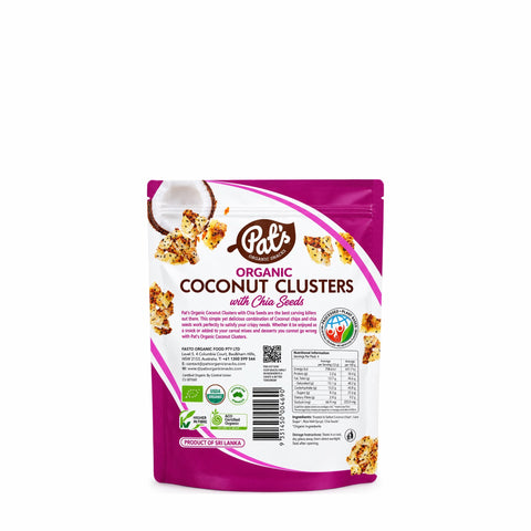 Organic Coconut Clusters - Chia Seeds - 140g