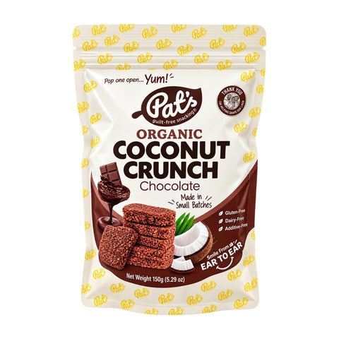 Pat's Organic Coconut Crunch - Chocolate - 150g