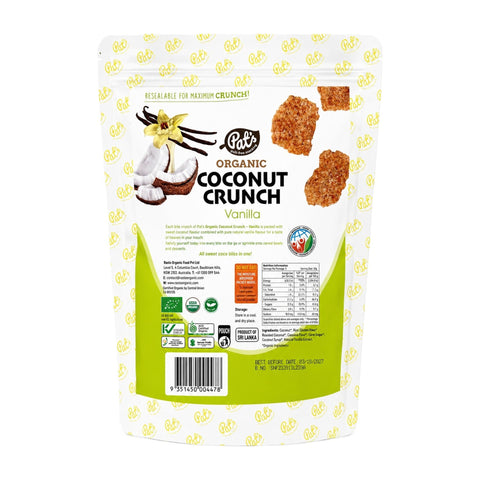 Pat's Organic Coconut Crunch - Vanilla - 150g