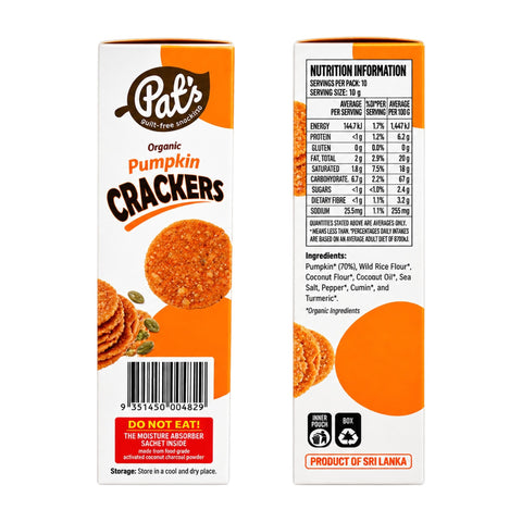 Organic Pumpkin Crackers - 100g