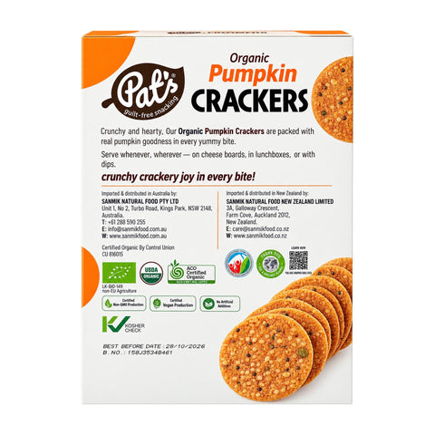 Organic Pumpkin Crackers - 100g