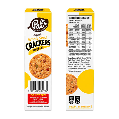 Organic Whole Seed Crackers - Original - 100g