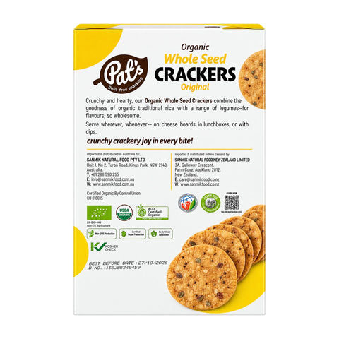 Organic Whole Seed Crackers - Original - 100g
