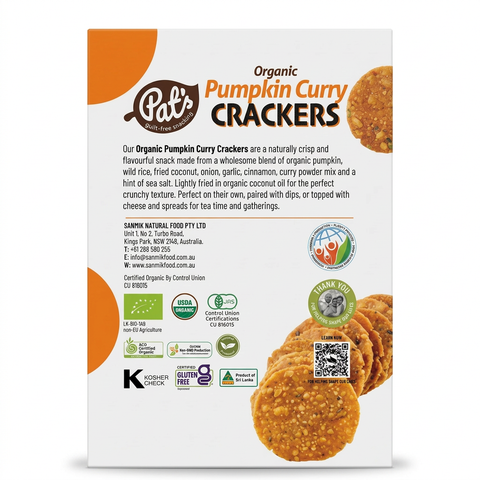 Organic Pumpkin Curry Crackers - 100g