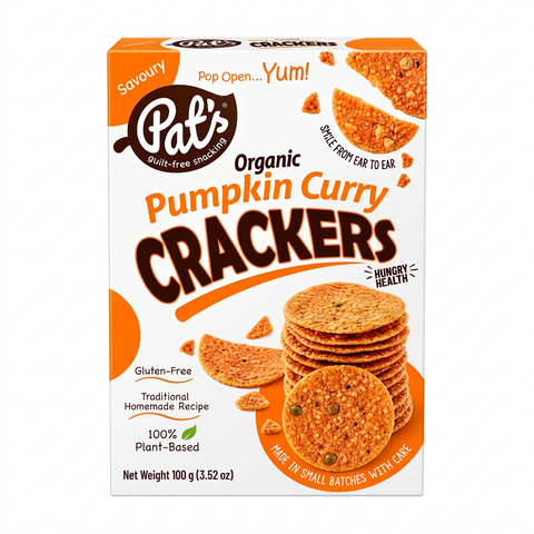 Organic Pumpkin Curry Crackers - 100g