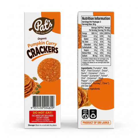 Organic Pumpkin Curry Crackers - 100g